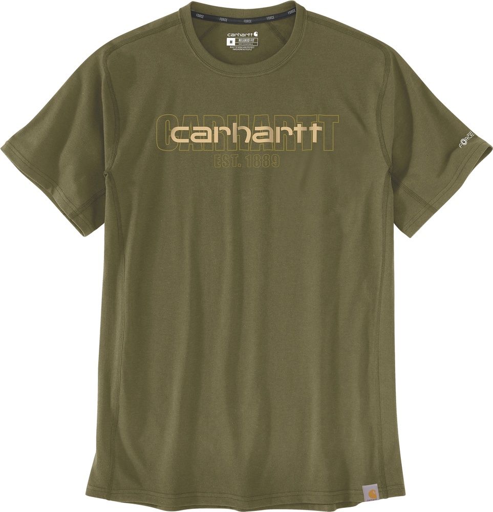 CarharttForceSSLogoGraphicTshirt106653DarkBronzedGreen-XXL