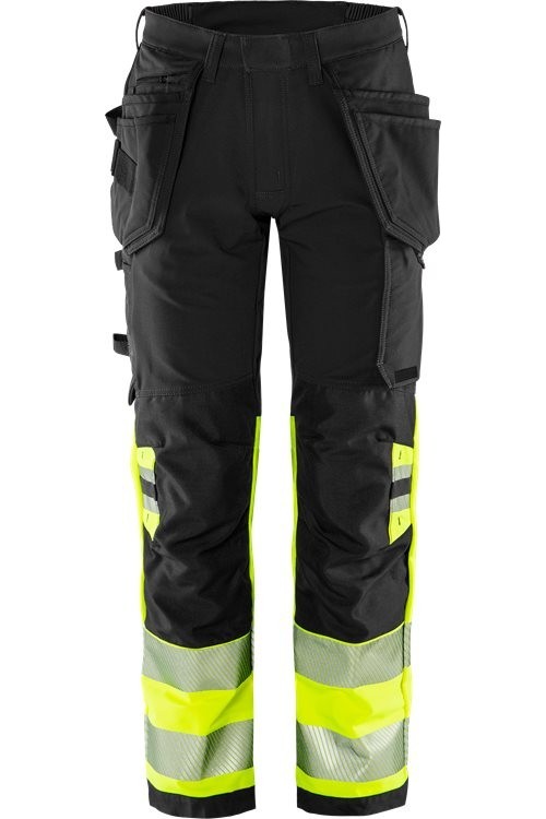 FristadsHighVisGreenHandwerkerStretchhoseKl12643GSTPWarnschutz-GelbSchwarz