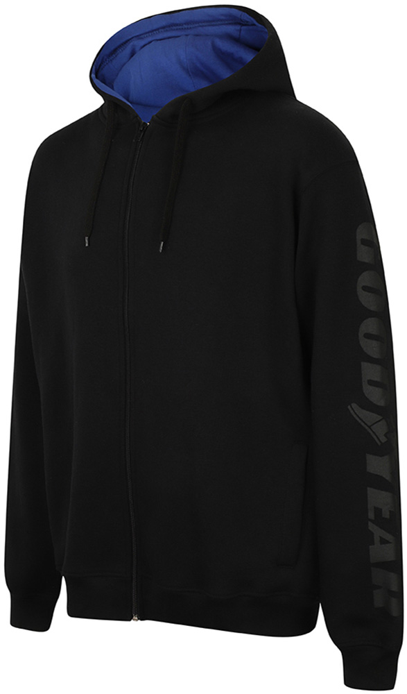 GoodyearHoodieGYSWT023MensHoodedZipThruSweaterBlack