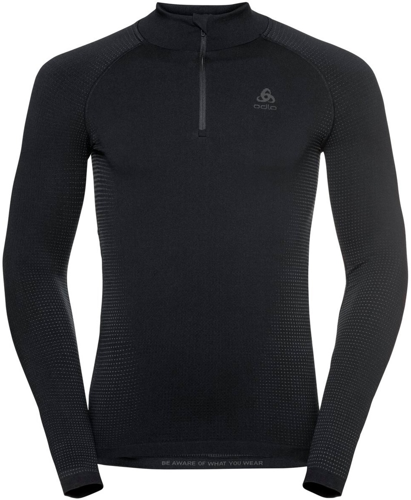 OdloBlTopTurtleNeckLong-SleeveHalfZipPerformanceWarmEco196222Black-NewOdloGraphiteGrey-L