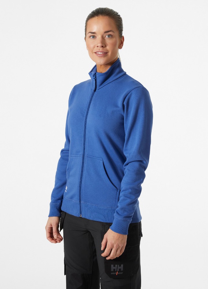 HellyHansenDamenClassicZipSweatshirtStoneBlue-XS