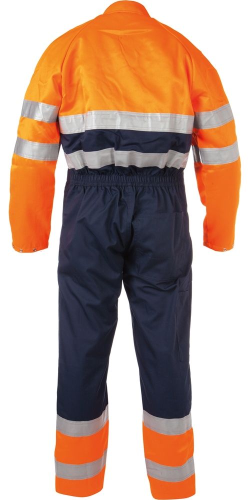 BasicLineWarnschutzoverallLimogesDunkelblauNeonorange-XS