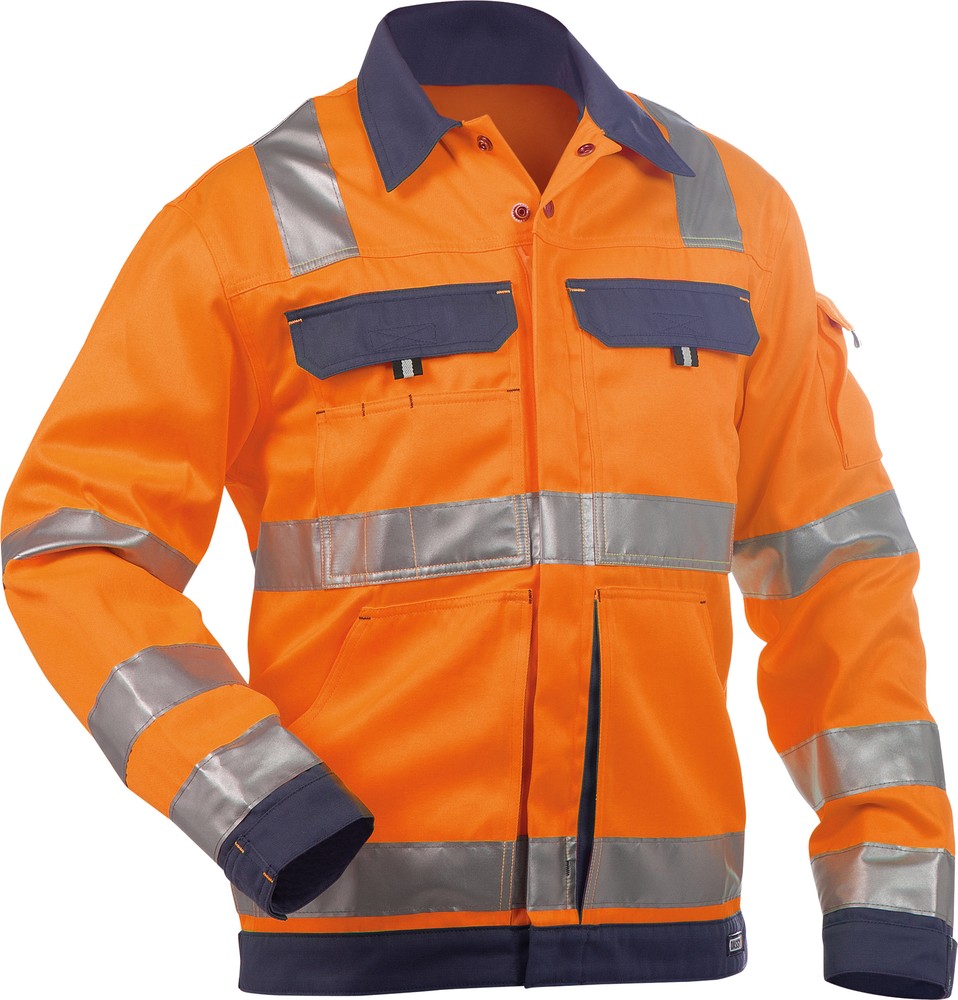 DassyWarnschutzArbeitsjackeDusseldorfPESCO70NeonorangeDunkelblau