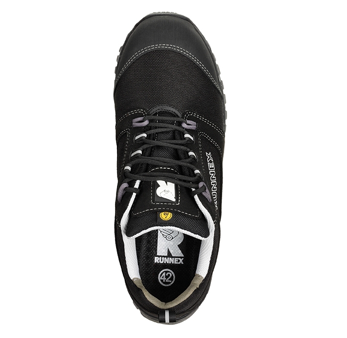 RUNNEXS3-ESD-SicherheitshalbschuhLightStarSchwarzWeiGrau