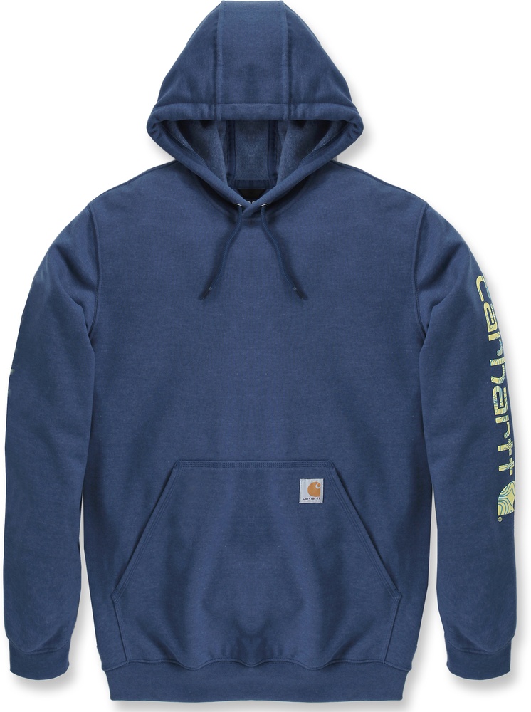 CarharttSleeveLogoHoodedSweatshirtK288DeepOceanHeather-L