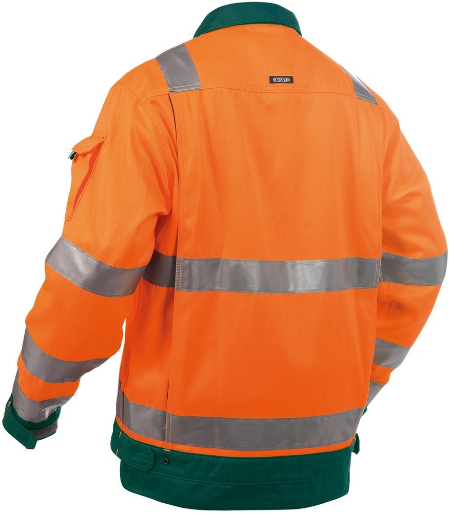 DassyWarnschutzArbeitsjackeDusseldorfPESCO74NeonorangeFlaschengrn-4XL