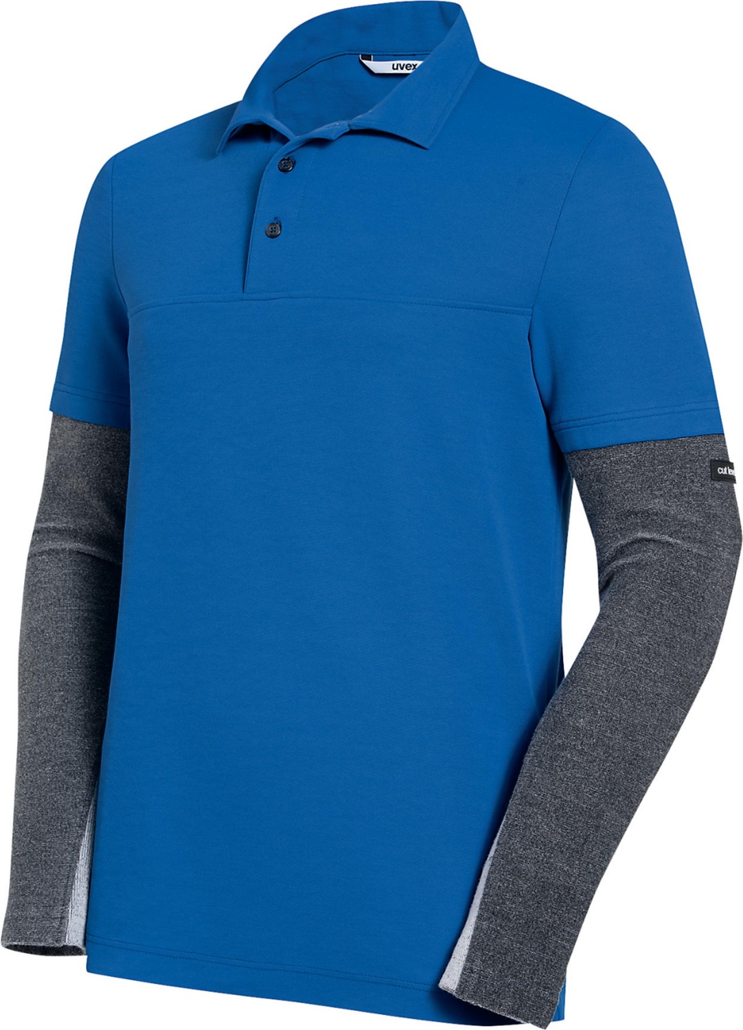 UvexPoloshirtCutBlauKornblauAnthrazit89882