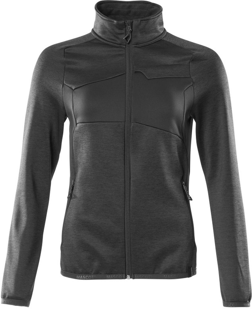 MascotDamenFleecepullovermitReiverschlussAccelerate18153-316Schwarz-XXL