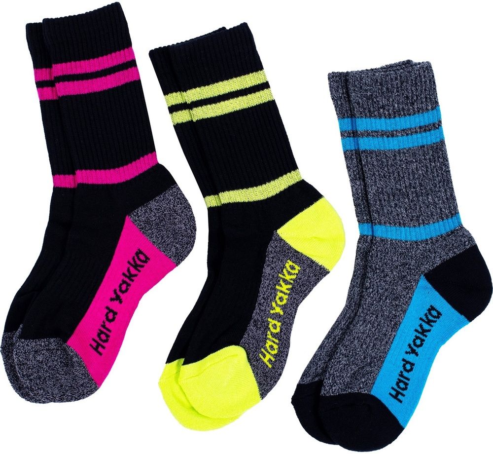 HardYakkaSockenCrew3PackWorkSockG20120