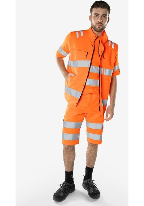 FristadsHighVisGreenWesteKl25067GPLUWarnschutz-Orange