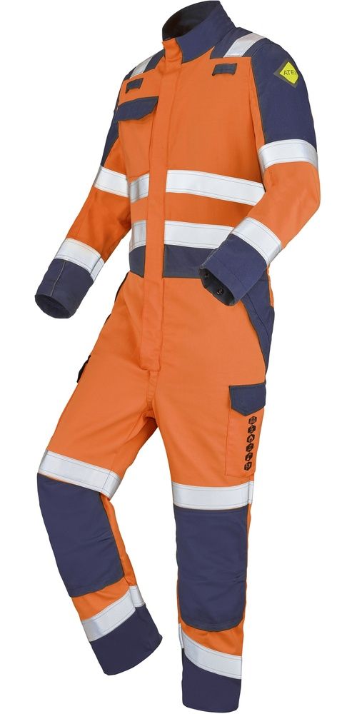 CepovettOverall1ReissverschlussAtexHv300XpGalan9G728505FluoOrangeNavy-XS