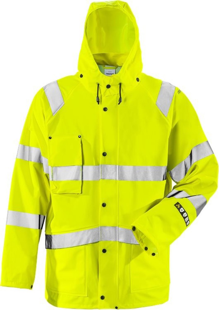 FristadsWarnschutz-JackeFlameHighVisRegenjackeKl34845RSHFWarnschutz-Gelb