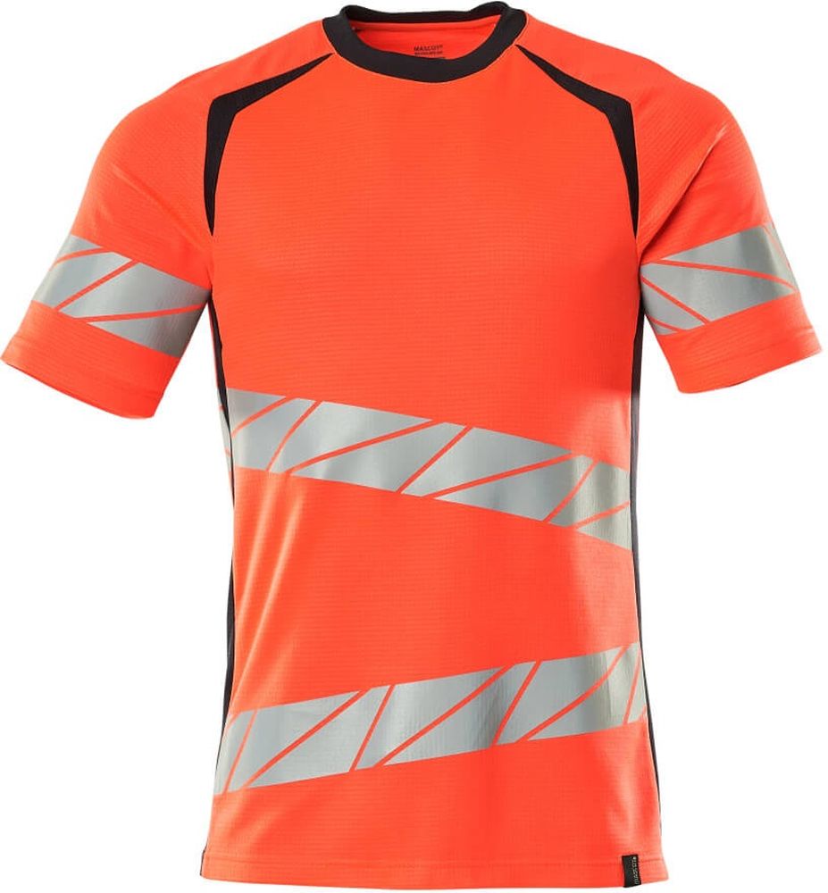 MascotT-ShirtAccelerateSafe19082-771Hi-visRotSchwarzblau-XXL