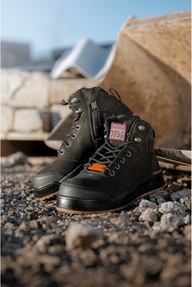 HardYakkaDamenSicherheitsschuhe3056LaceZipBootS1PY60333Black-36UK3EU36