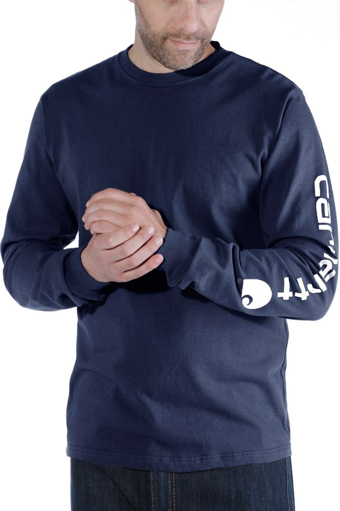 CarharttT-ShirtLogoLongSleeveT-ShirtNavy