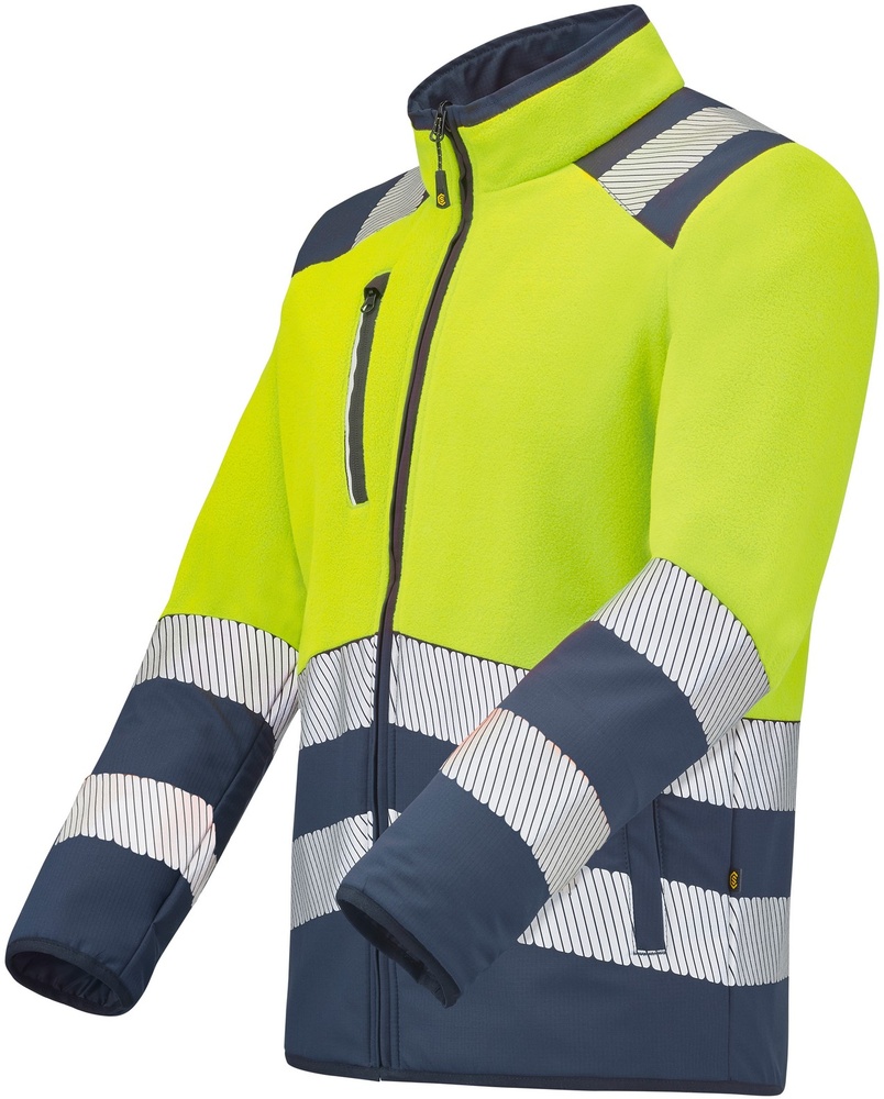 CepovettFleecejackeVeny9D04FluoYellowNavy-S