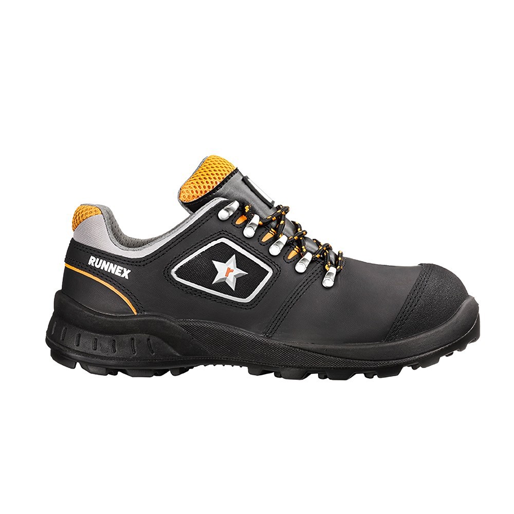 RUNNEXS3-SicherheitshalbschuhTeamStarSchwarzOrange