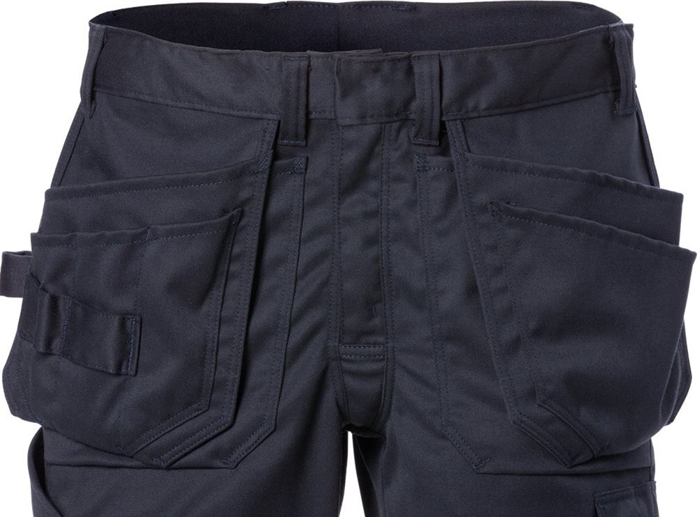 FristadsFlamestatHighVisStretch-HandwerkerhoseKl12163ATHFWarnschutz-GelbMarine