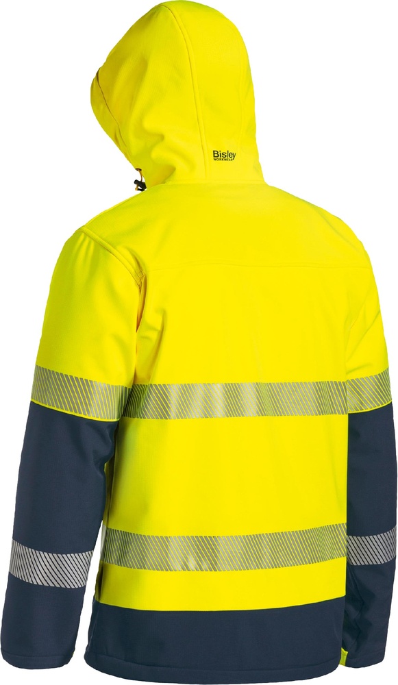 BisleyWarnschutzbekleidungTapedHiVisRipstopBondedFleeceGelbNavy-L
