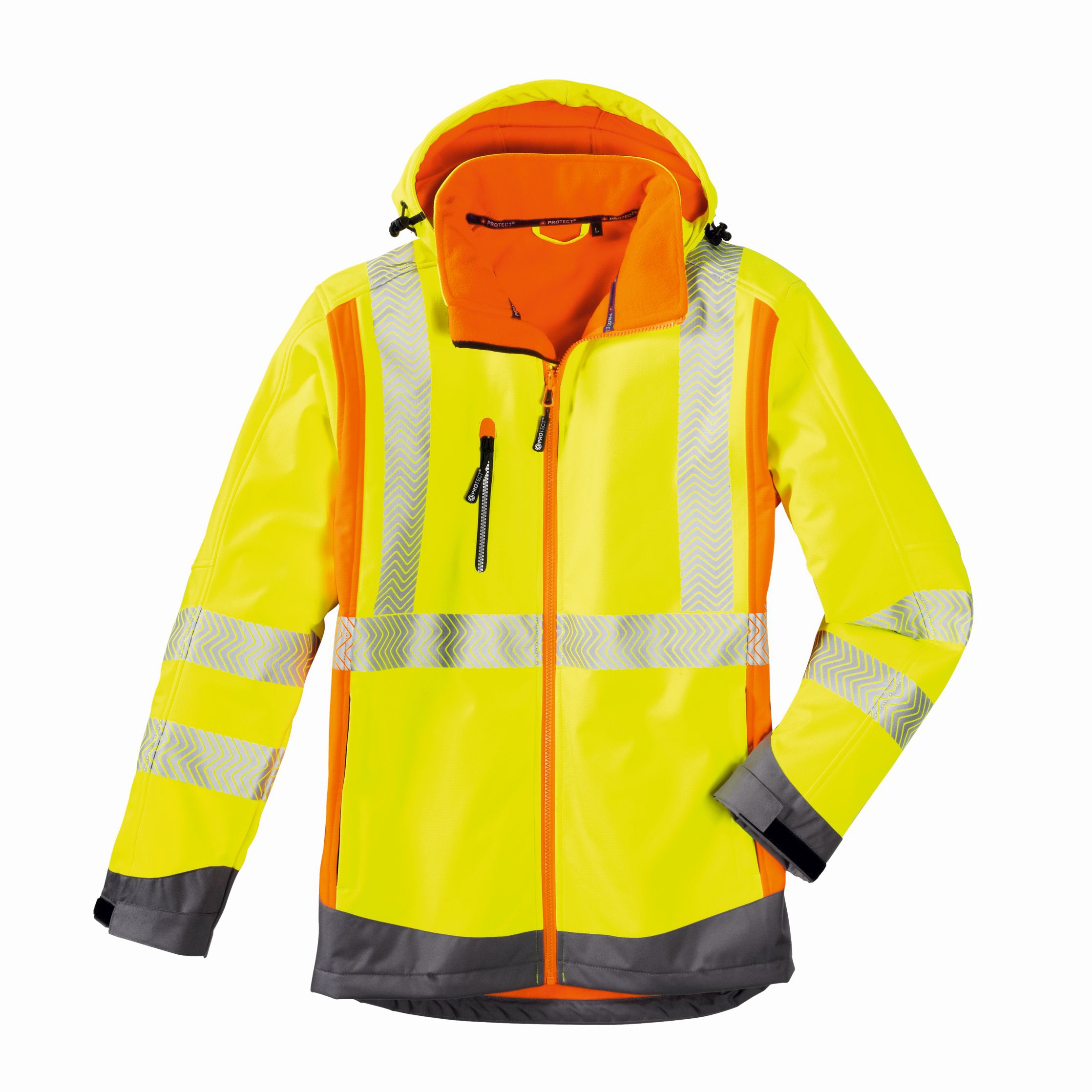 4PROTECTWarn-Wetterschutz-Softshell-JackeHoustonLeuchtgelbLeuchtorange