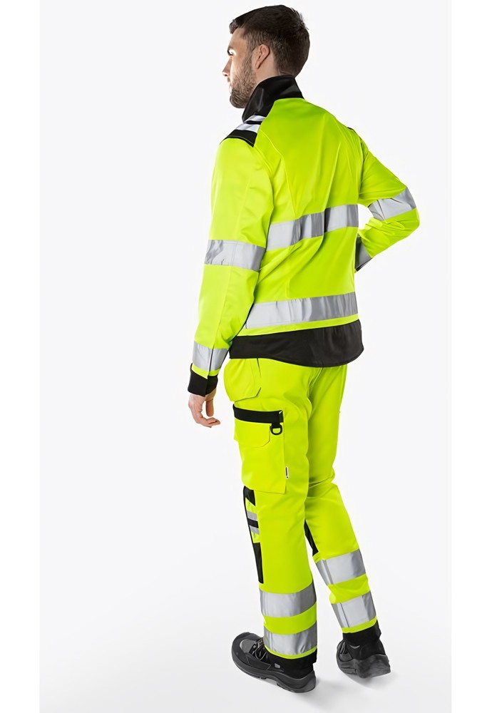 FristadsHighVisGreenJackeKl34067GPLUWarnschutz-GelbMarine