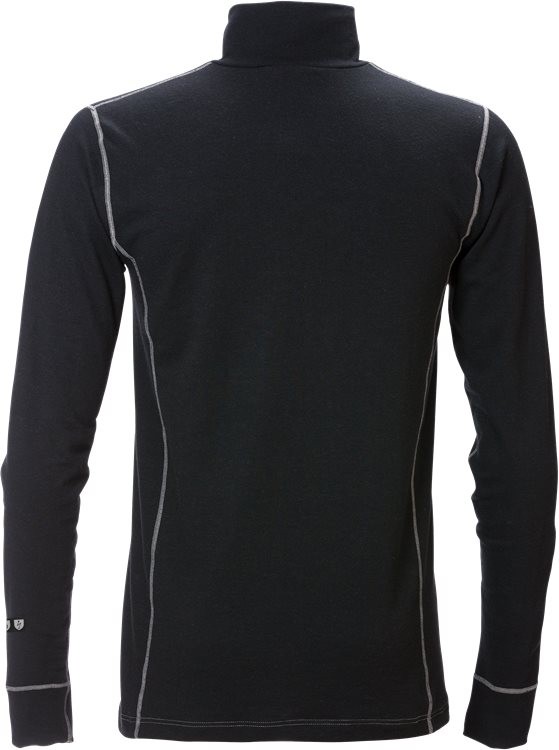 FristadsLongsleeveFlamestatZipper-T-ShirtLangarm7029MOFSchwarz