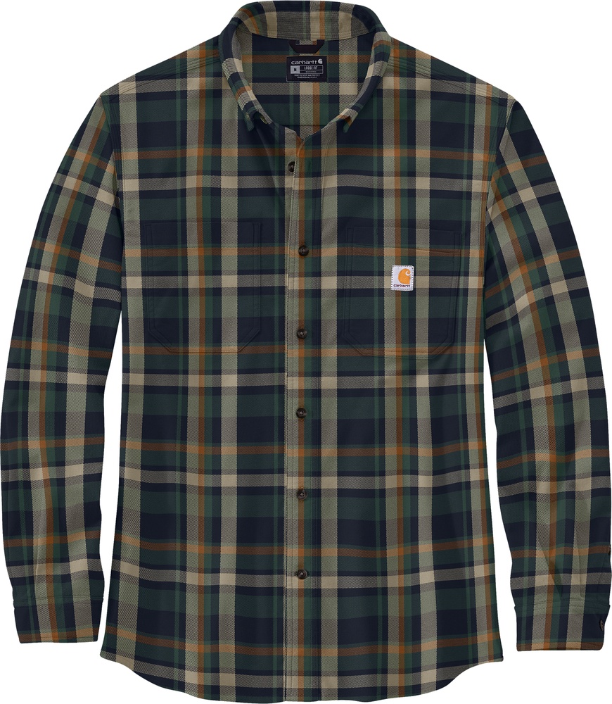 CarharttFlannelLSPlaidShirt106352Navy-S