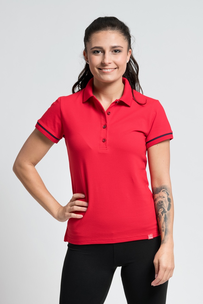 CityZenDamenPoloShirtLotaRot-S36