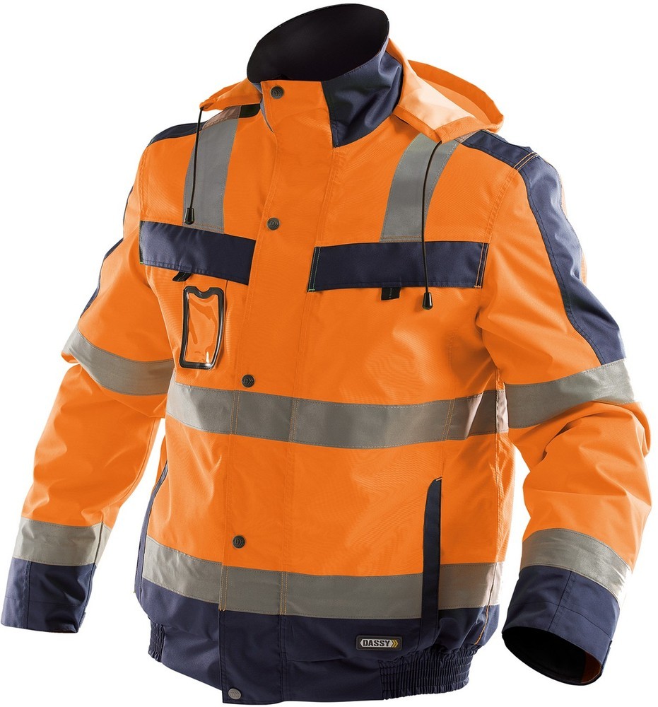 DassyWarnschutzWinterjackeLimaPES70NeonorangeDunkelblau-4XL