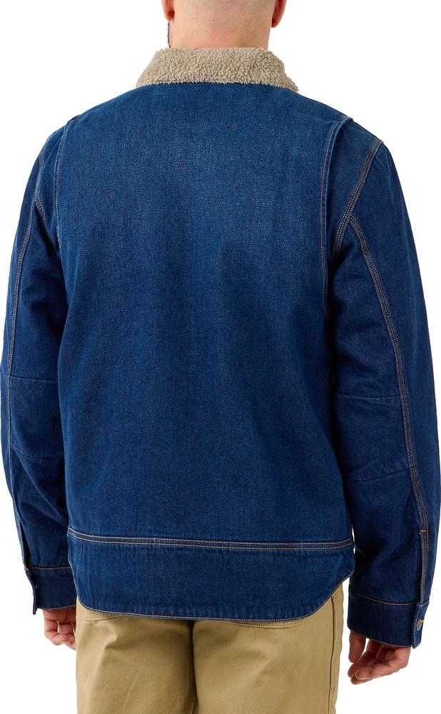 CarharttJackeRelaxedDenimSherpaLinedJacketBeech