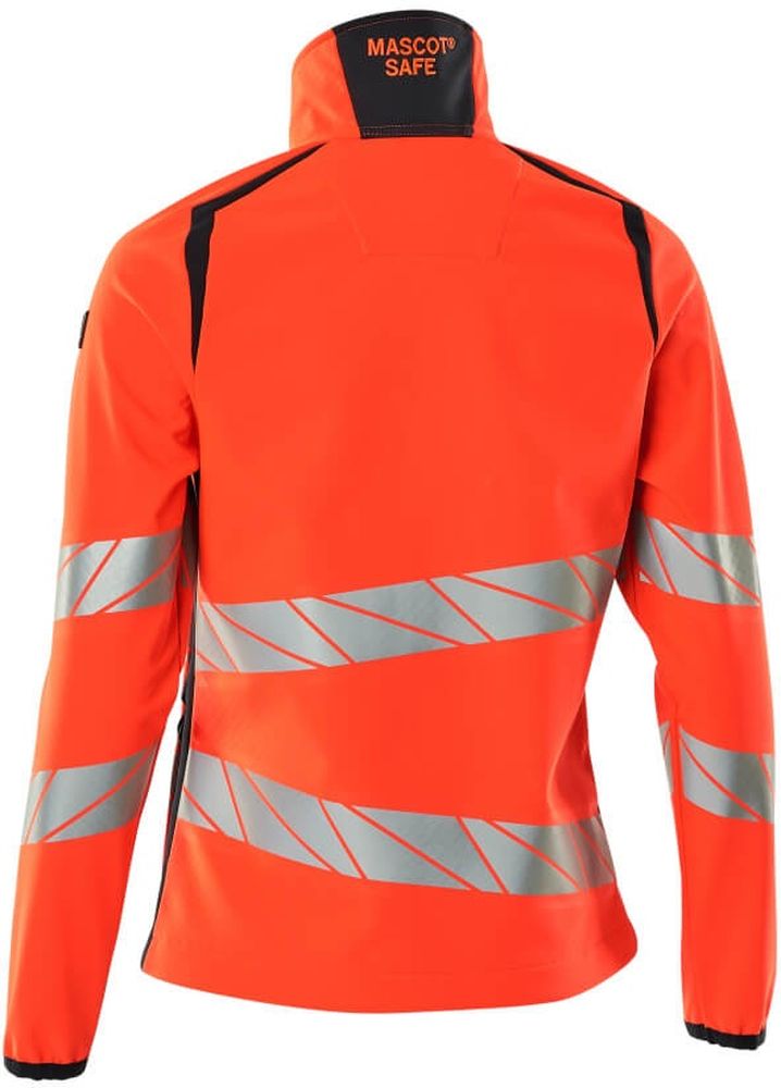 MascotDamenSoftshellJackeAccelerateSafe19012-143Hi-visRotSchwarzblau-XXL