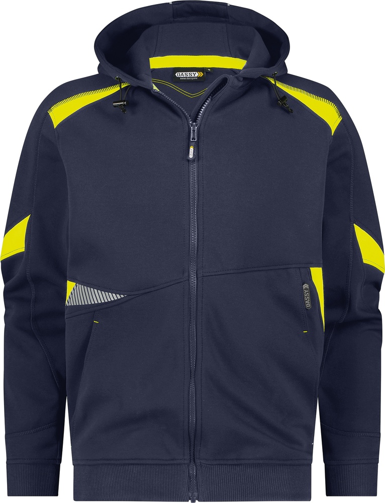 DassyKapuzensweatshirtSantosNachtblauNeongelb-XS