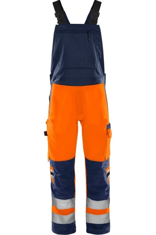 FristadsHighVisGreenLatzhoseKl21030GPLUWarnschutz-OrangeMarine