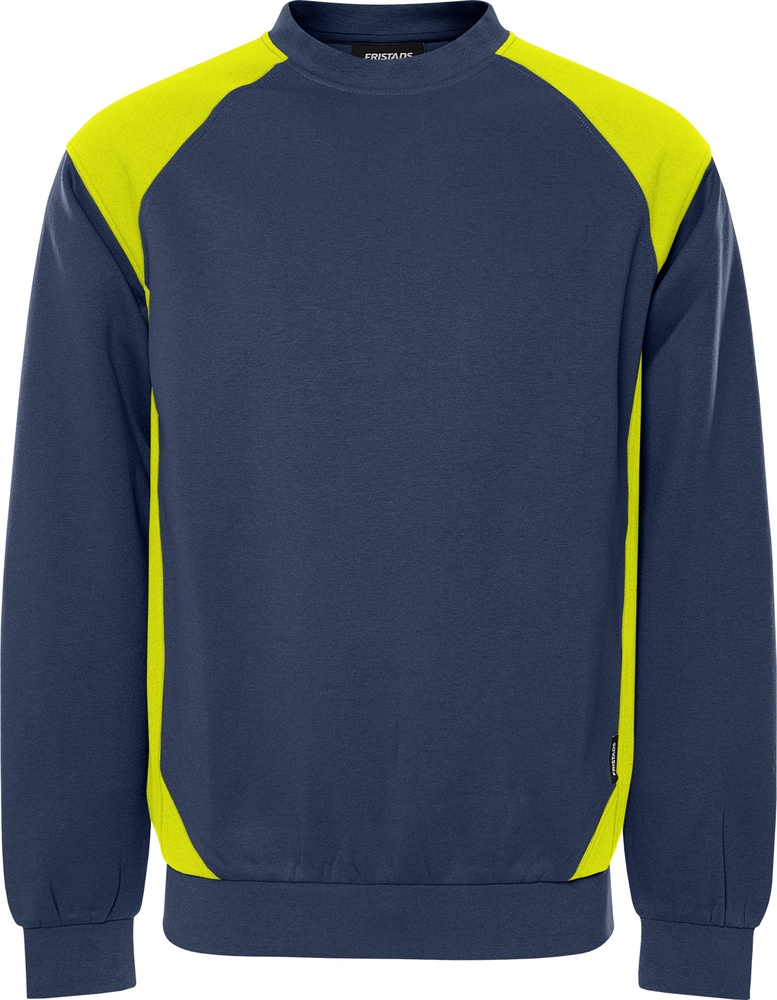 FristadsSweatshirt7148GSM300510NavyHi-VisYellow-4XL