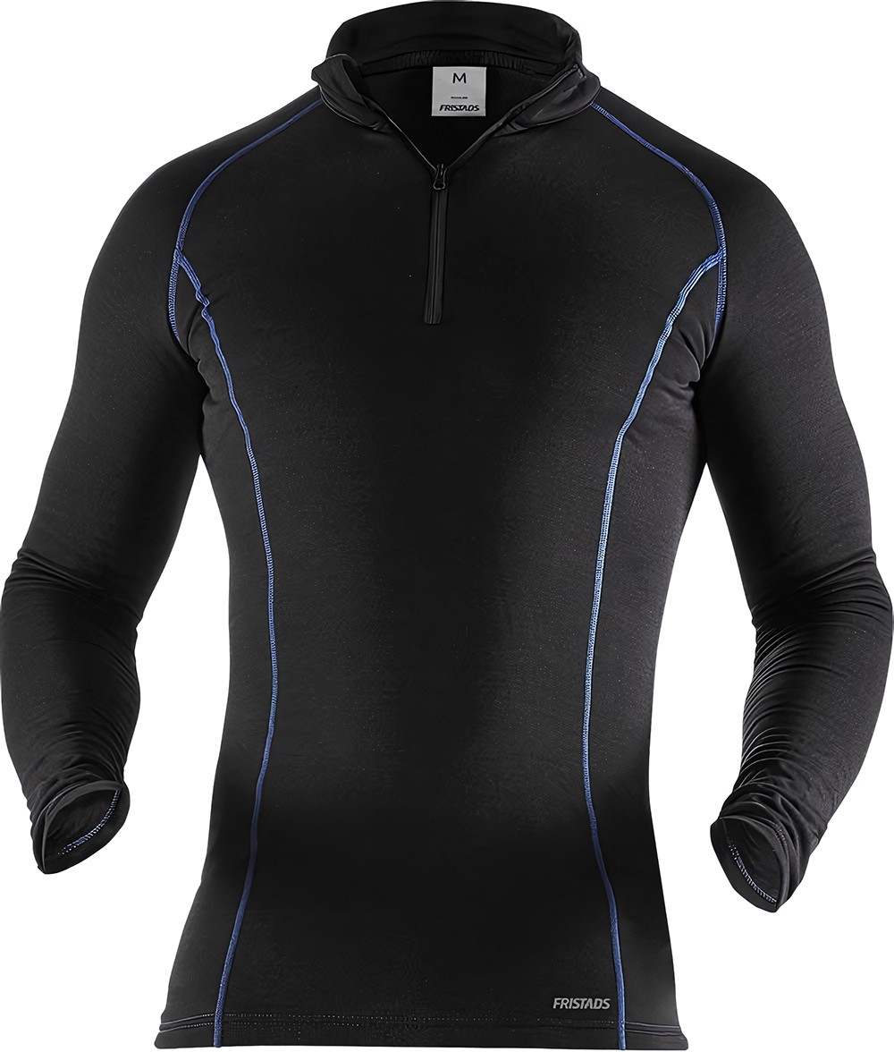 FristadsLongsleevePolartecZipper-T-ShirtLangarm7078PTSchwarz