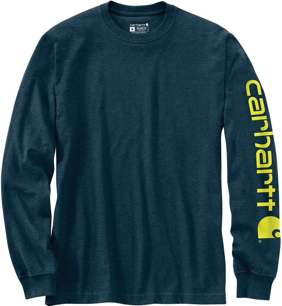 CarharttLongsleeveSleeveLogoT-ShirtLSNightBlueHeather
