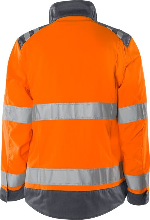 FristadsHighVisGreenJackeDamenKl34068GPLUWarnschutz-OrangeGrau