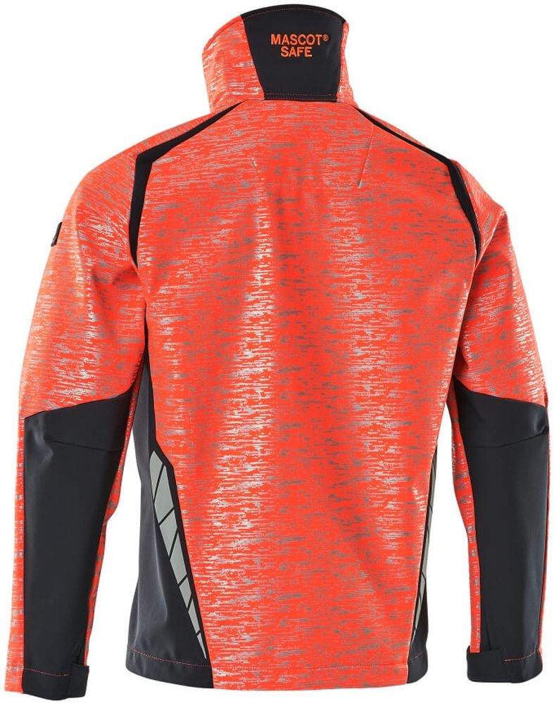 MascotSoftshellJackeAccelerateSafe19202-291Hi-visRotSchwarzblau-XXL