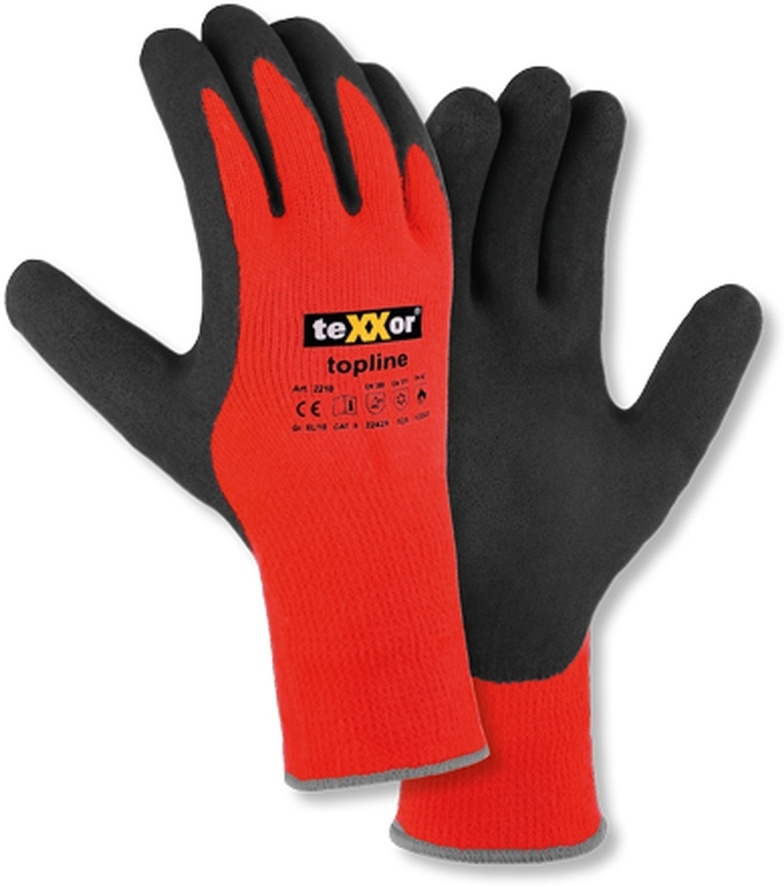 teXXorToplineWinterhandschuhePolyacryl12Stck2210OrangeGrau-7