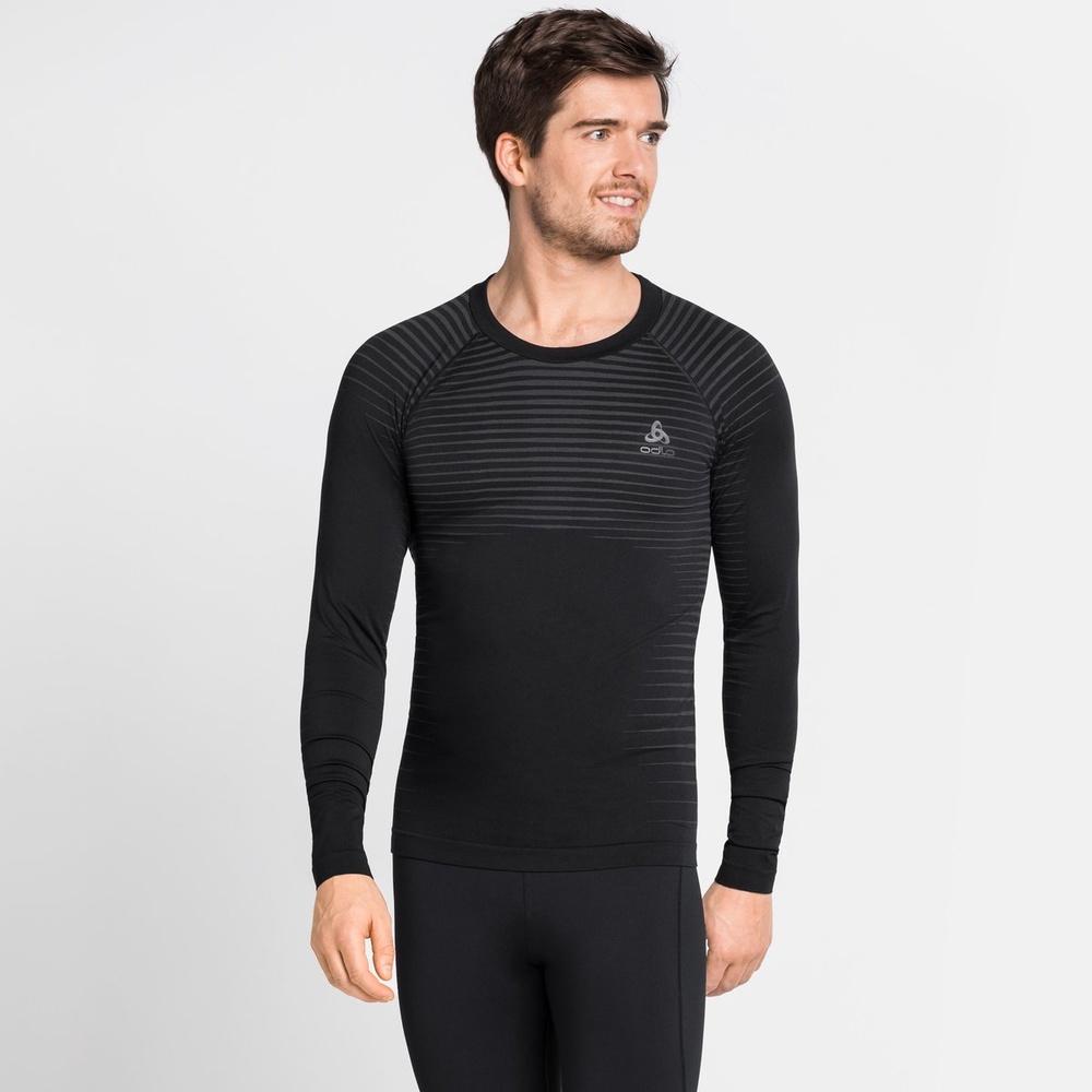 OdloSuwTopCrewNeckLong-SleevePerformanceLight188142Black-S