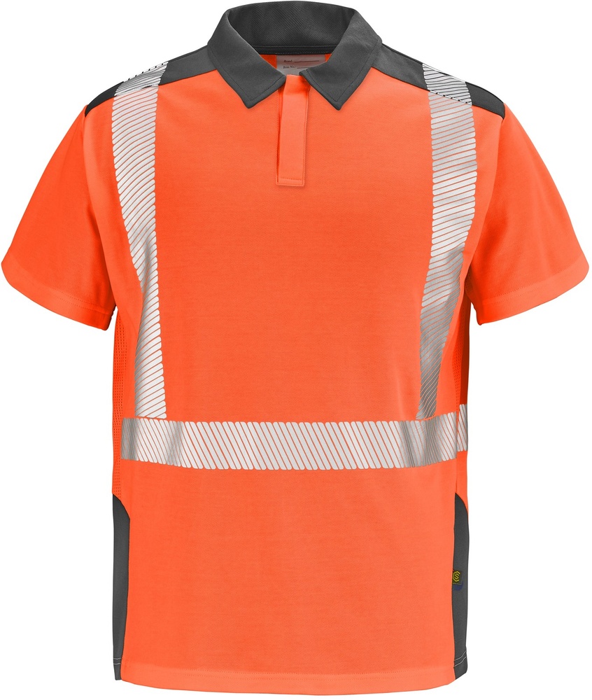 CepovettKurzarm-PoloshirtFluoSafeXp9T86FluoOrangeCharcoalGrey-S