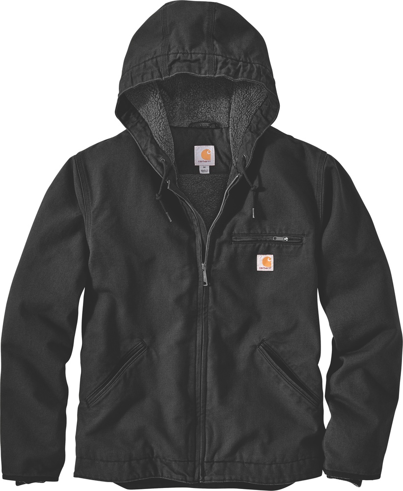 CarharttWashedDuckSherpaLinedJacket104392Black-S