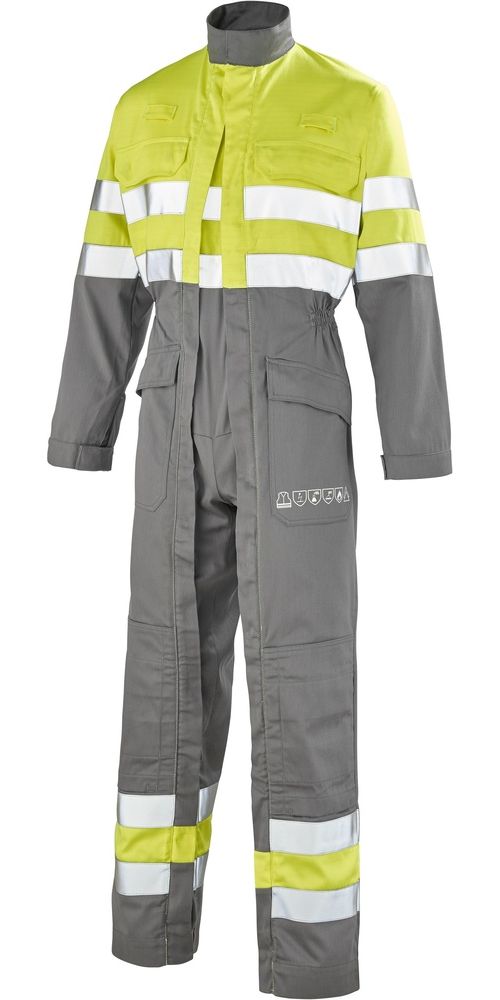 CepovettOverall2ReissverschlsseSilverTech35094738490FluoYellowSteelGrey-XS