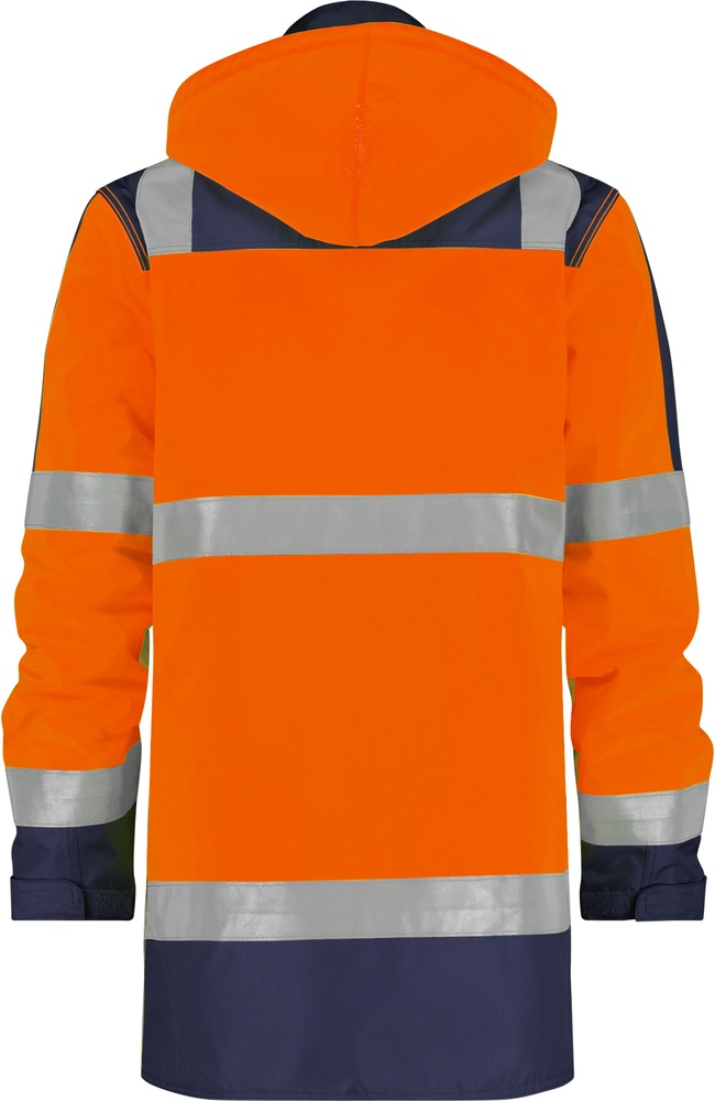 DassyWesteWarnschutzParkaLimasolPES70NeonorangeDunkelblau-3XL