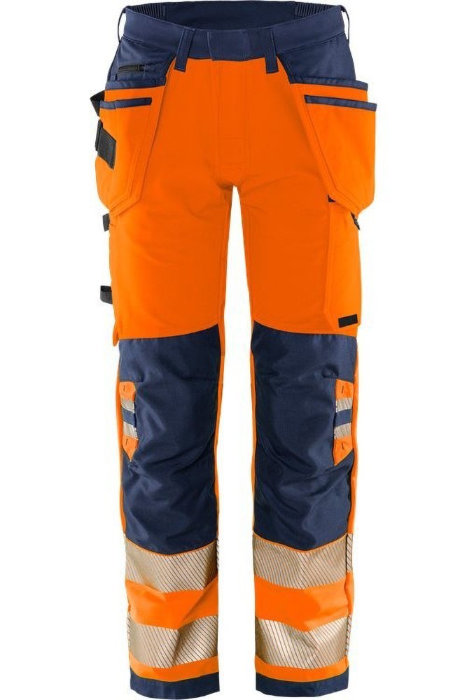 FristadsHighVisGreenHandwerkerStretchhoseKl22644GSTPWarnschutz-OrangeMarine-C44