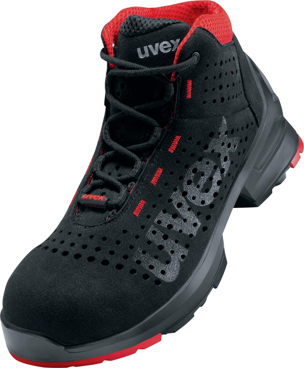 Uvex1StiefelS185478SchwarzRot85478