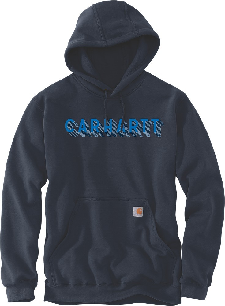 CarharttRainDefenderLogoGraphicSweatsNewNavy