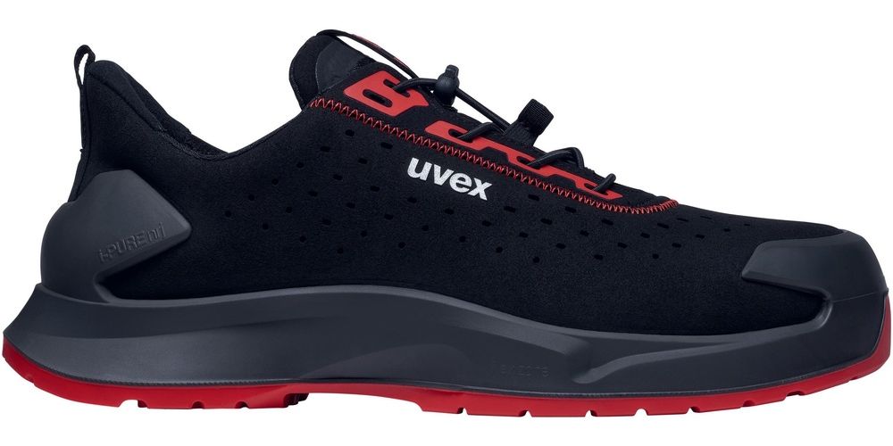 UvexSicherheits-Halbschuhe1X-CraftS1PlSR68021SchwarzRot-35Weite10