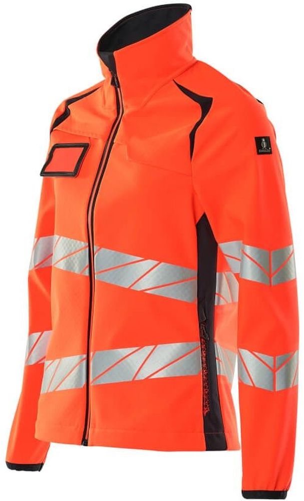 MascotDamenSoftshellJackeAccelerateSafe19012-143Hi-visRotSchwarzblau-XXL