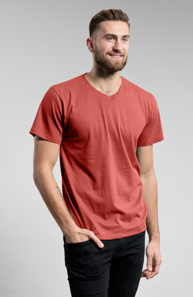 CityZenHerrenT-ShirtKlassischBondyDunkelrot-3XL